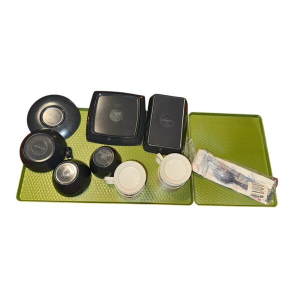 Vintage Ozark Airlines Serviceware Jet Liner Lot Trays Mugs Bowls Flatware READ - Picture 2 of 11